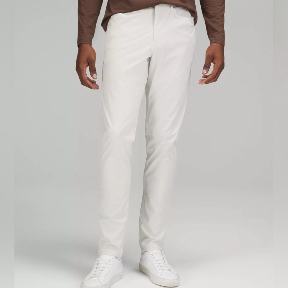 Lululemon ABC Pant Slim Fit White Five Pocket Trousers Size 34 - Picture 3 of 12